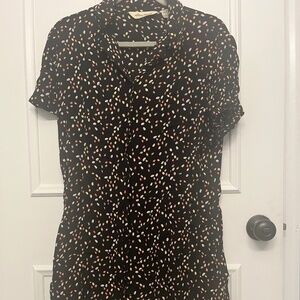 Vintage Eddie Bauer Button Down Shirt Dress Sz L